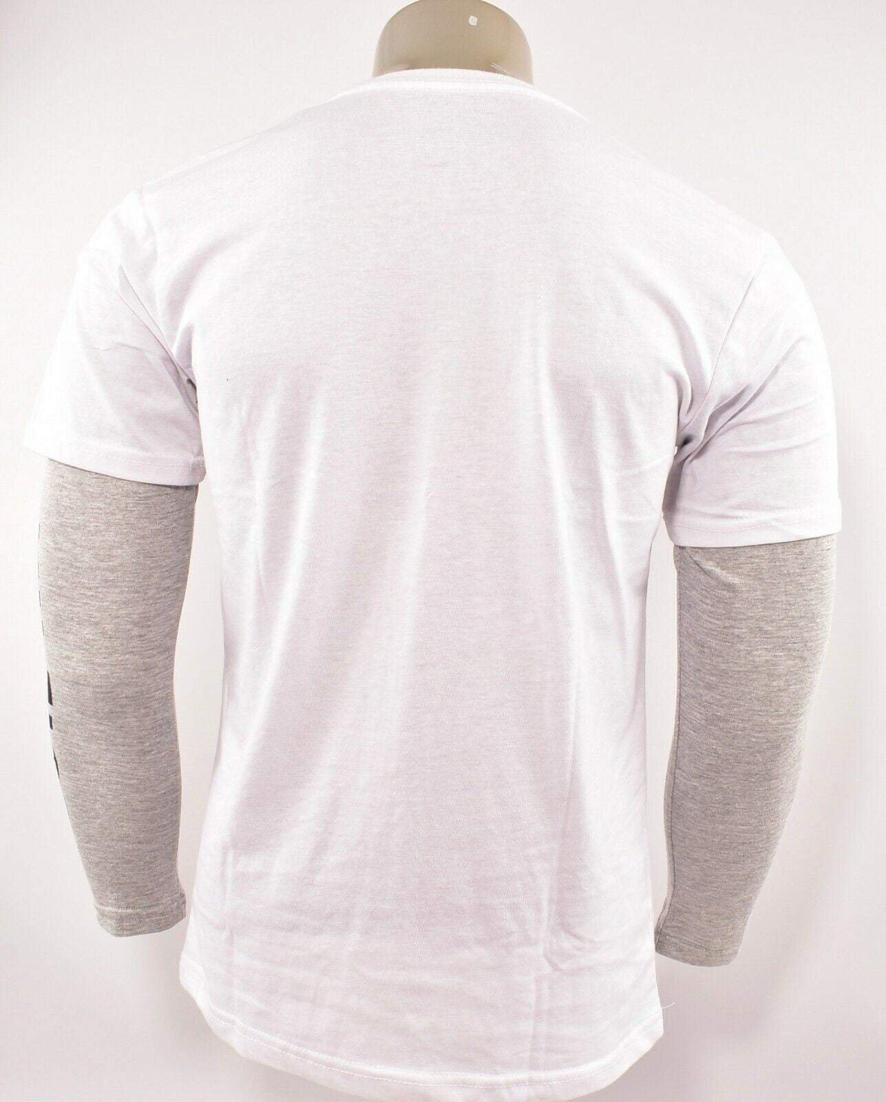 TOMMY HILFIGER Boys' Layered Look Long Sleeve Top, White/Grey, 16 y to 18 years