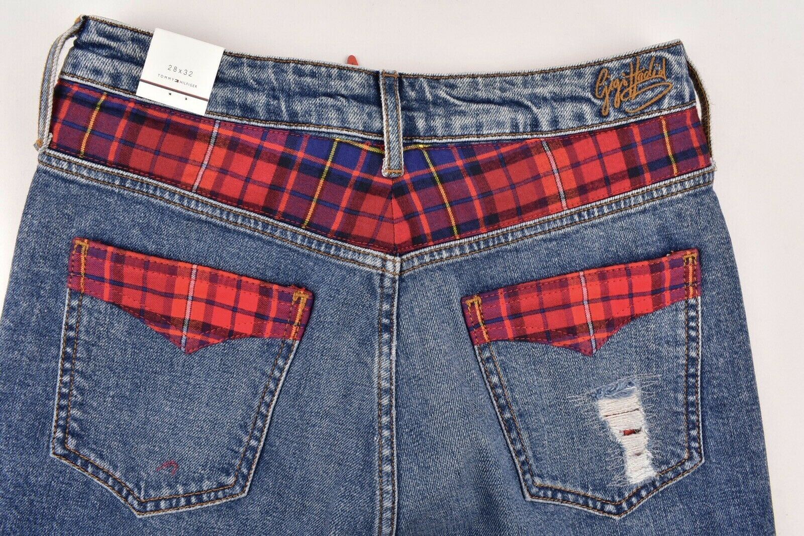 TOMMY HILFIGER x GIGI HADID Women's LEXIA DESTROYED Jeans, W28 W30 W32 W34