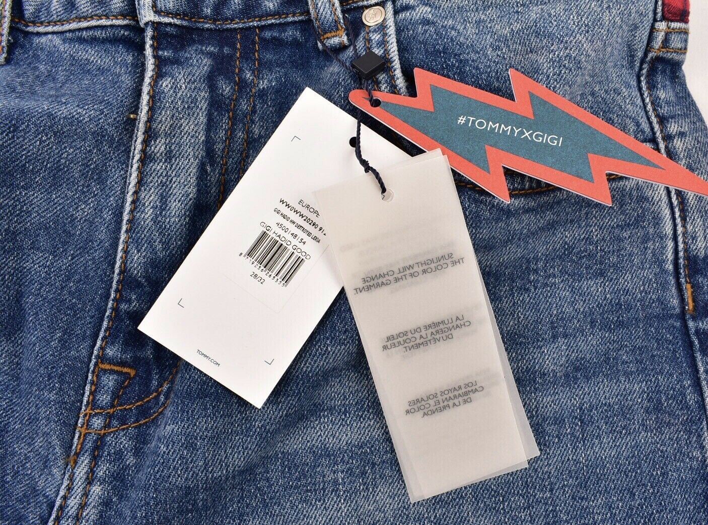 TOMMY HILFIGER x GIGI HADID Women's LEXIA DESTROYED Jeans, W28 W30 W32 W34