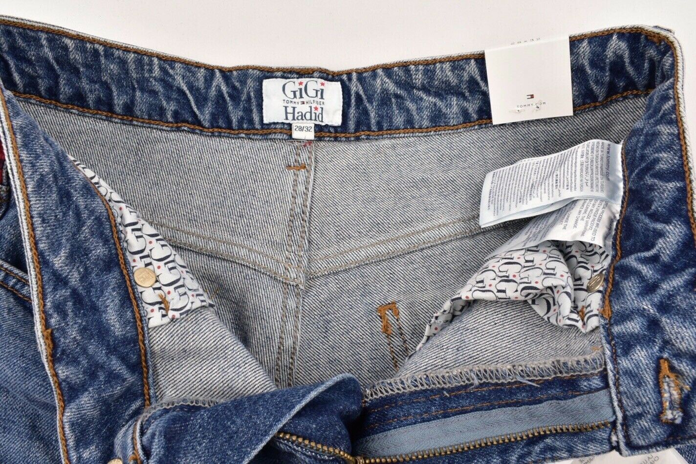 TOMMY HILFIGER x GIGI HADID Women's LEXIA DESTROYED Jeans, W28 W30 W32 W34