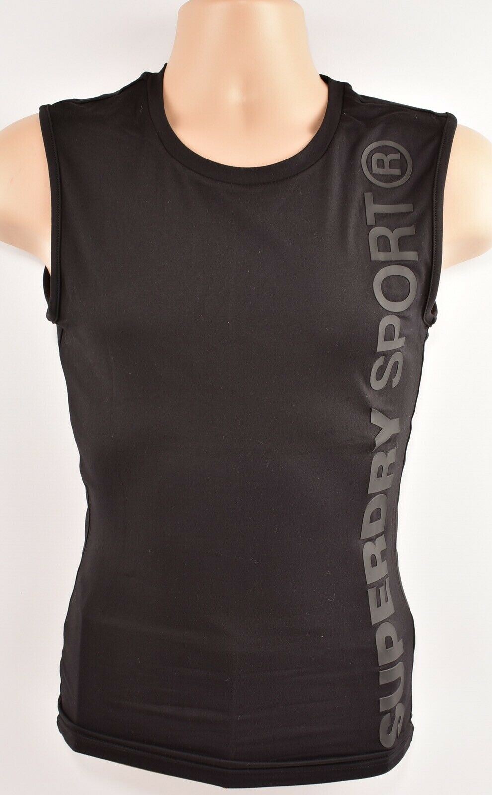 SUPERDRY Men's Gym Sport Runner Vest Top Black M60003PM - XS, S