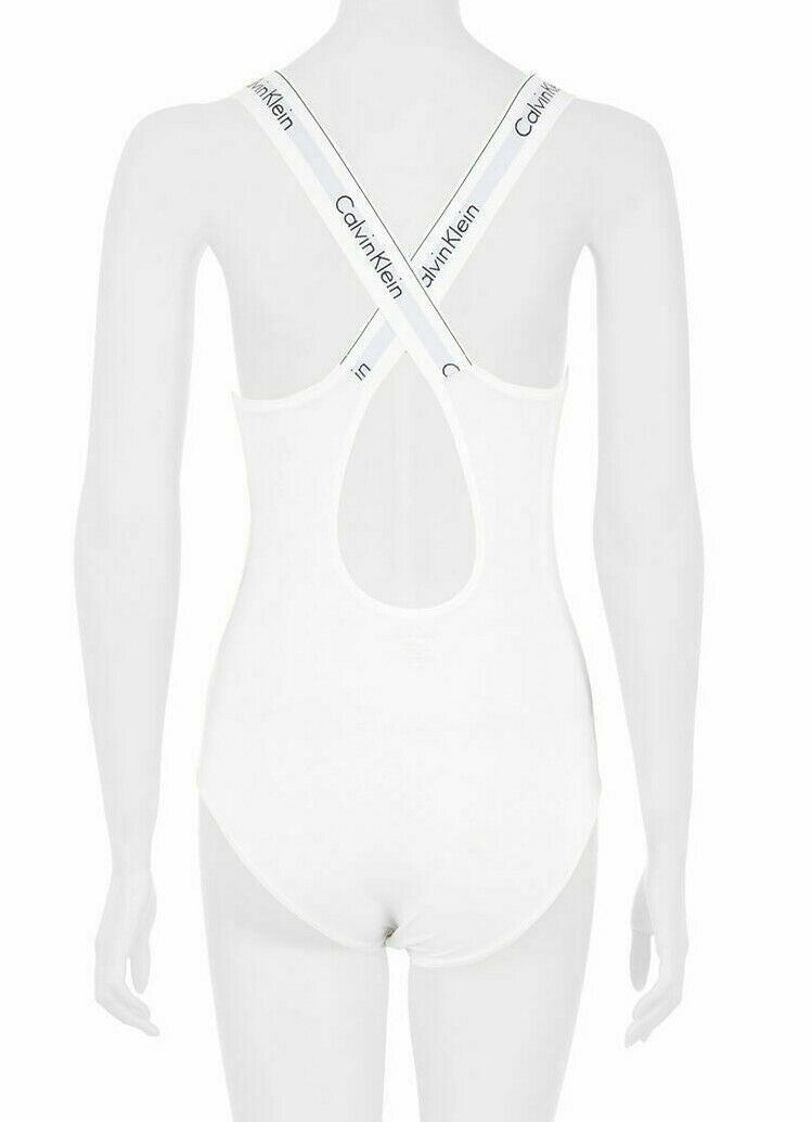 CALVIN KLEIN Women's Cotton Blend Lingerie Bodysuit White size M or L