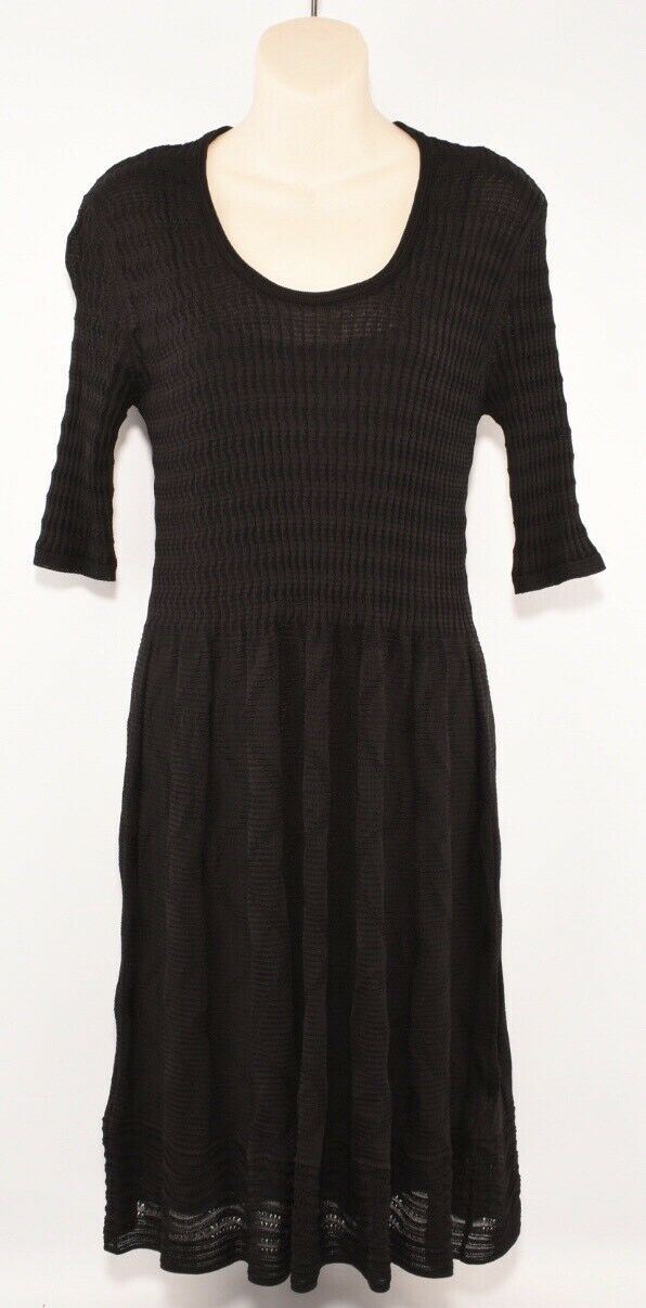 MISSONI  Women's Black Knit Skater Dress, sizes UK 14 / IT 46