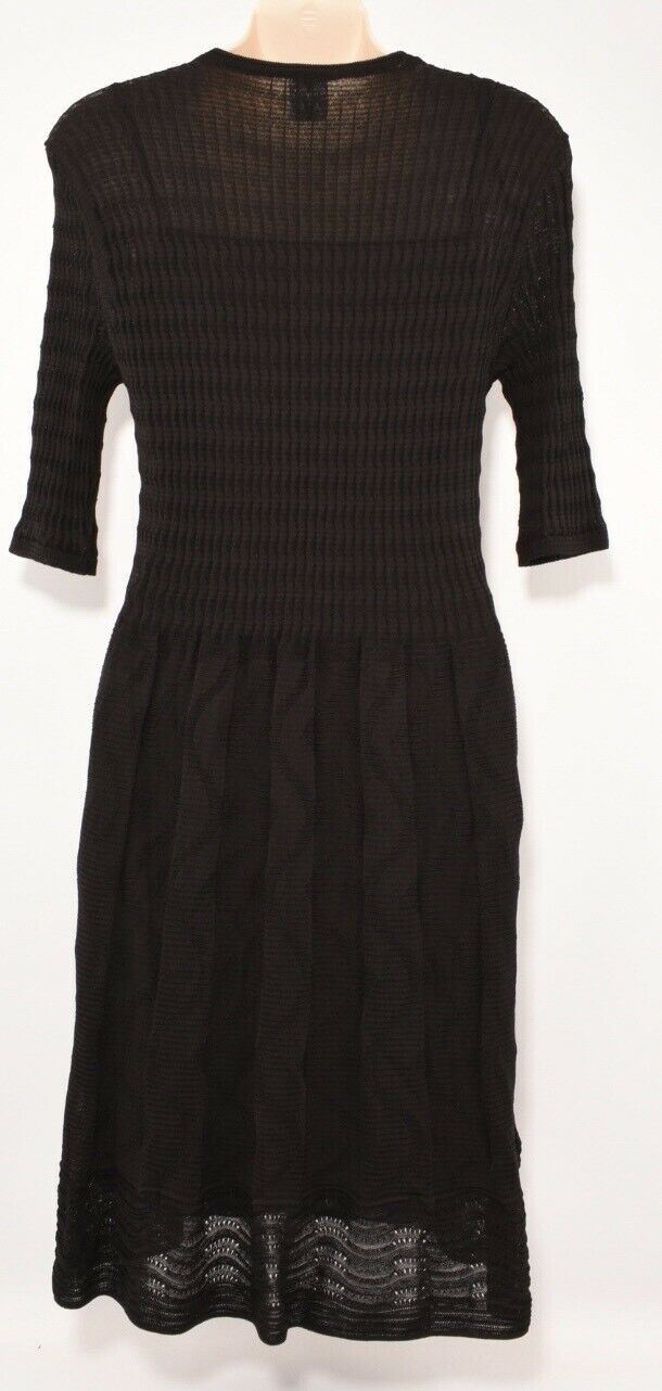 MISSONI Women's Black Knit Skater Dress, sizes UK 14 / IT 46