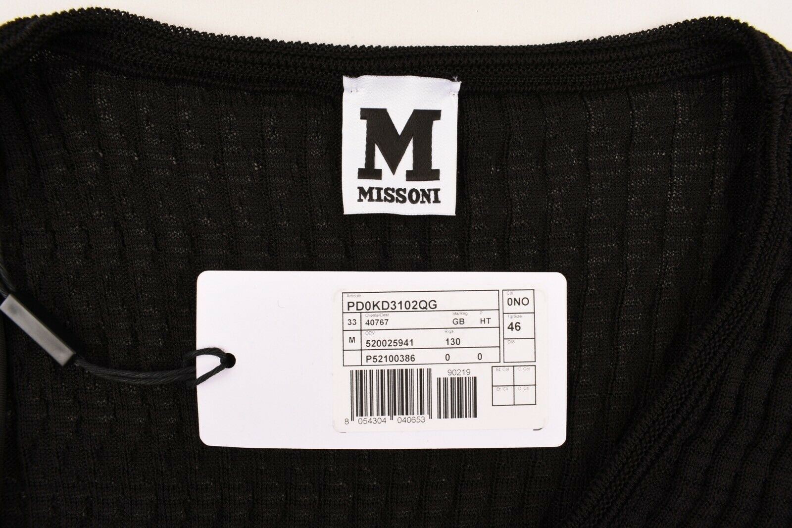 MISSONI Women's Black Knit Skater Dress, sizes UK 14 / IT 46