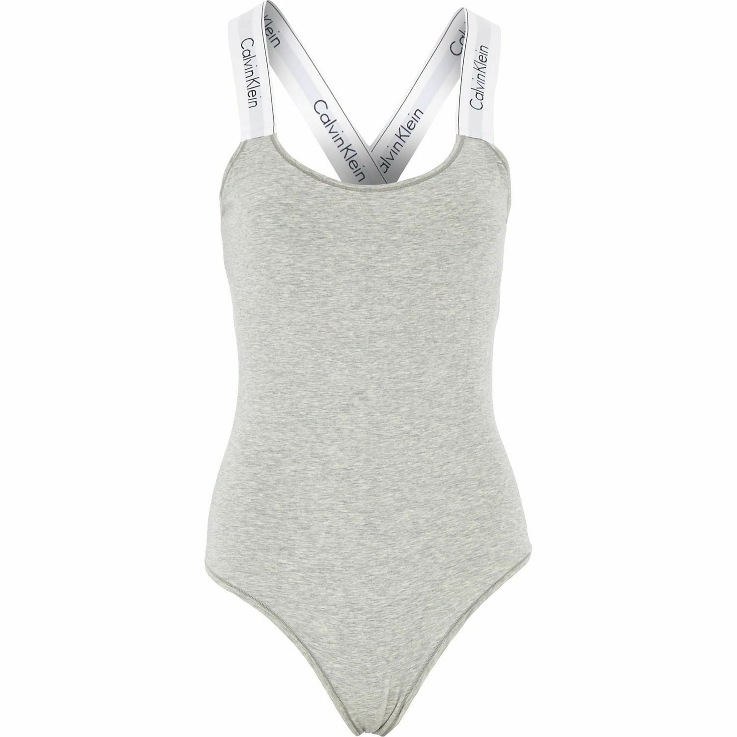 CALVIN KLEIN Womens Cotton Blend Lingerie Bodysuit Grey size S size M size L
