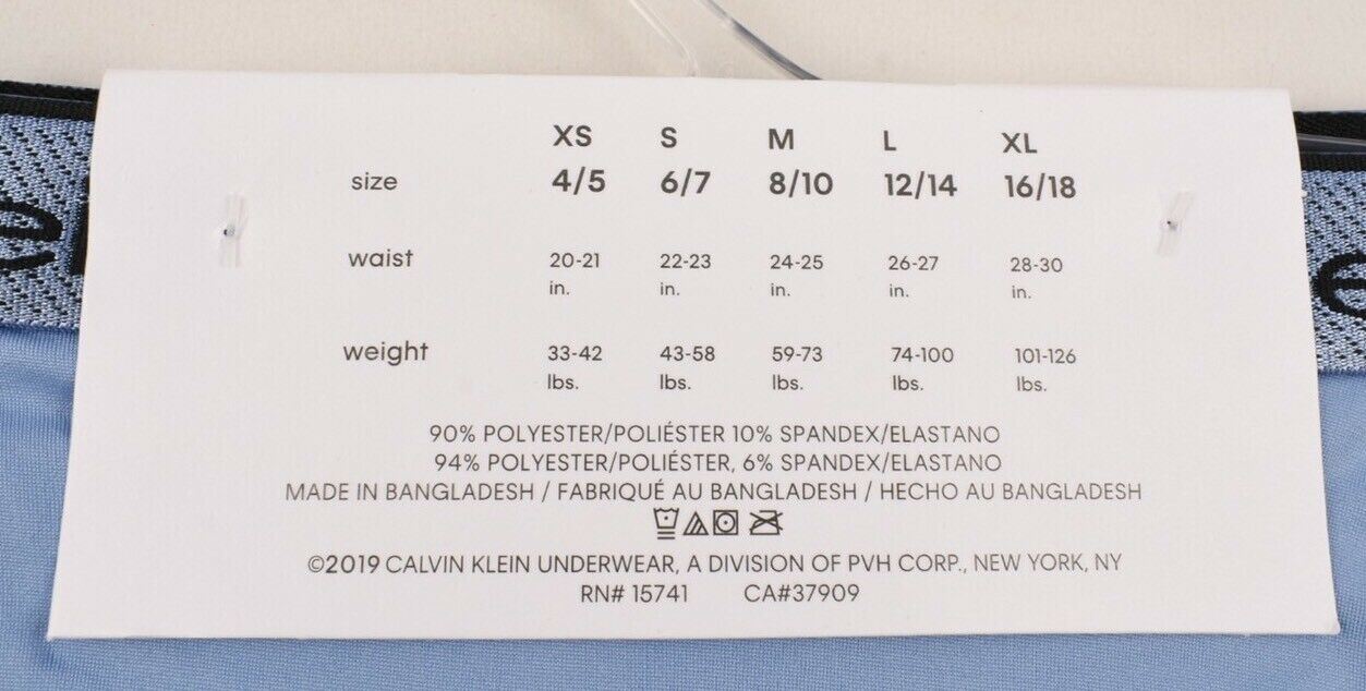 CALVIN KLEIN Boys' AIR FX 2-pk Microfibre Boxer Briefs, Blue, 6-7 y 8- 10y 16-18