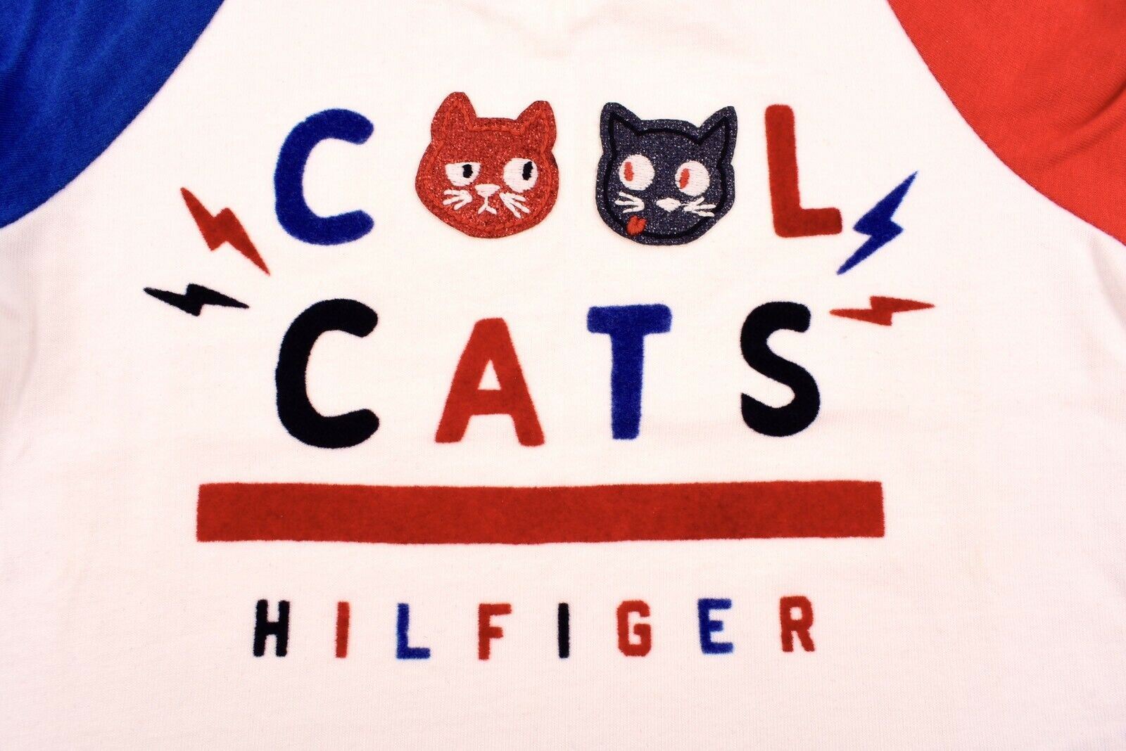 TOMMY HILFIGER Girls' Kids' 'Cool Cats' T-shirt Top, 2 y /3 y /4 y /5 years