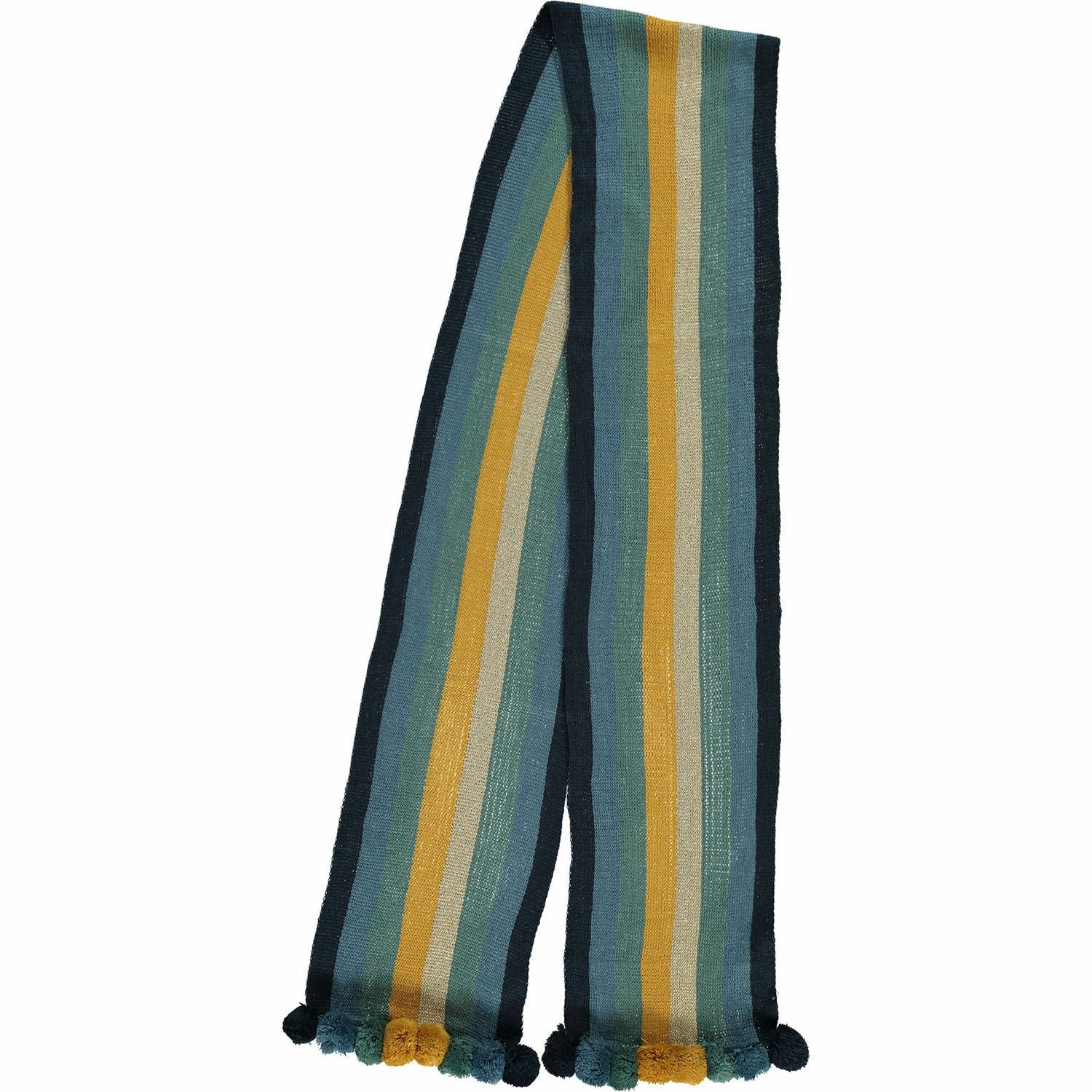 BCBGeneration Men's /Women's Multicoloured Stripe Knitted Pom Pom Scarf