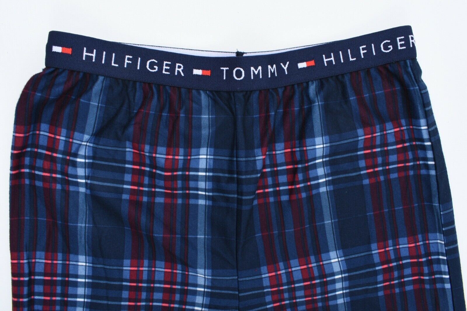 TOMMY HILFIGER Sleepwear Boys Soft Pyjama Bottoms Joggers Blue/Red 8 to 10 yrs
