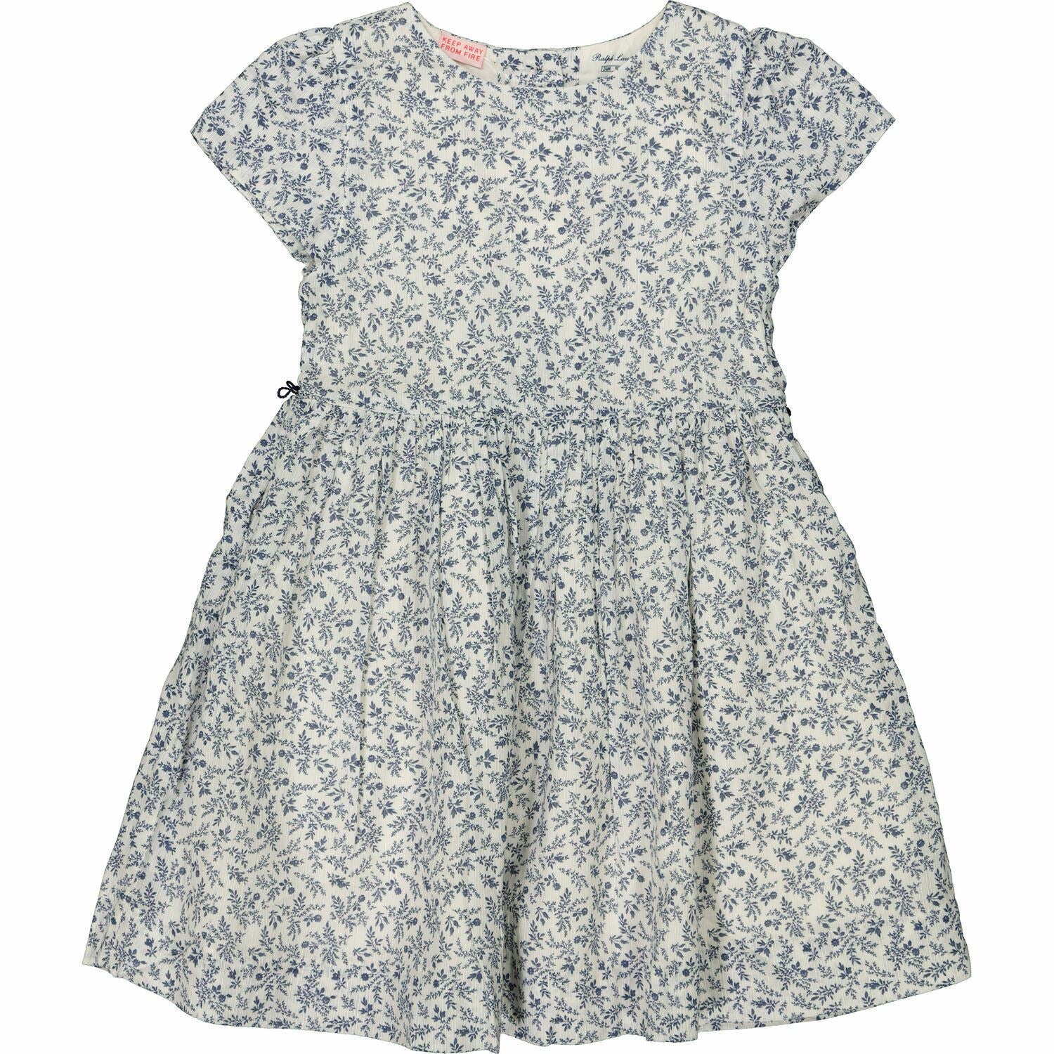 RALPH LAUREN Baby Girls' 2pc Blue Floral Dress & Pants Set, 24 months RRP £89