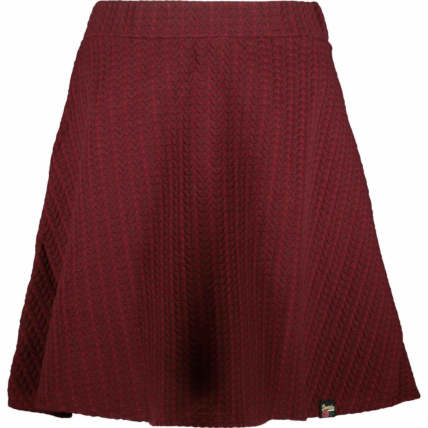 Superdry Women's Merlot Raised Stem Skater Skirt, size M / UK 12