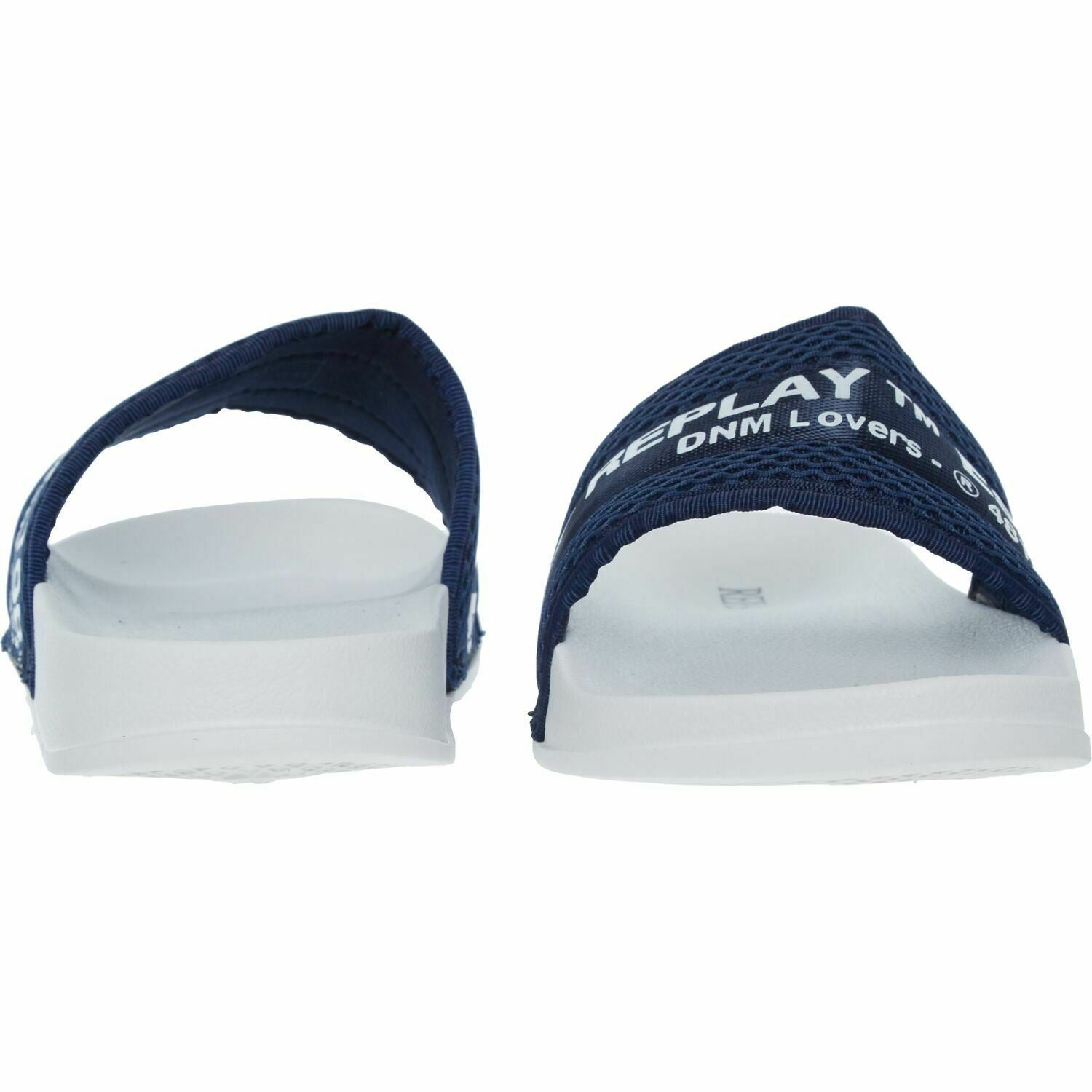 REPLAY Men's MEAD Blue Mesh Sliders Mules, Pool Beach Sandals, UK 11 / EU 45