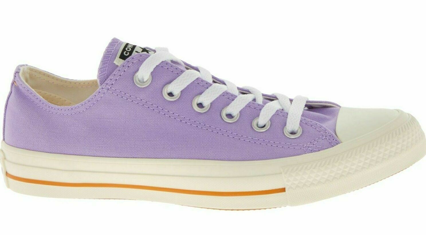 Women's CONVERSE ALL STAR Low Top Trainers, Washed Lilac/Egret UK 4 EU 36.5