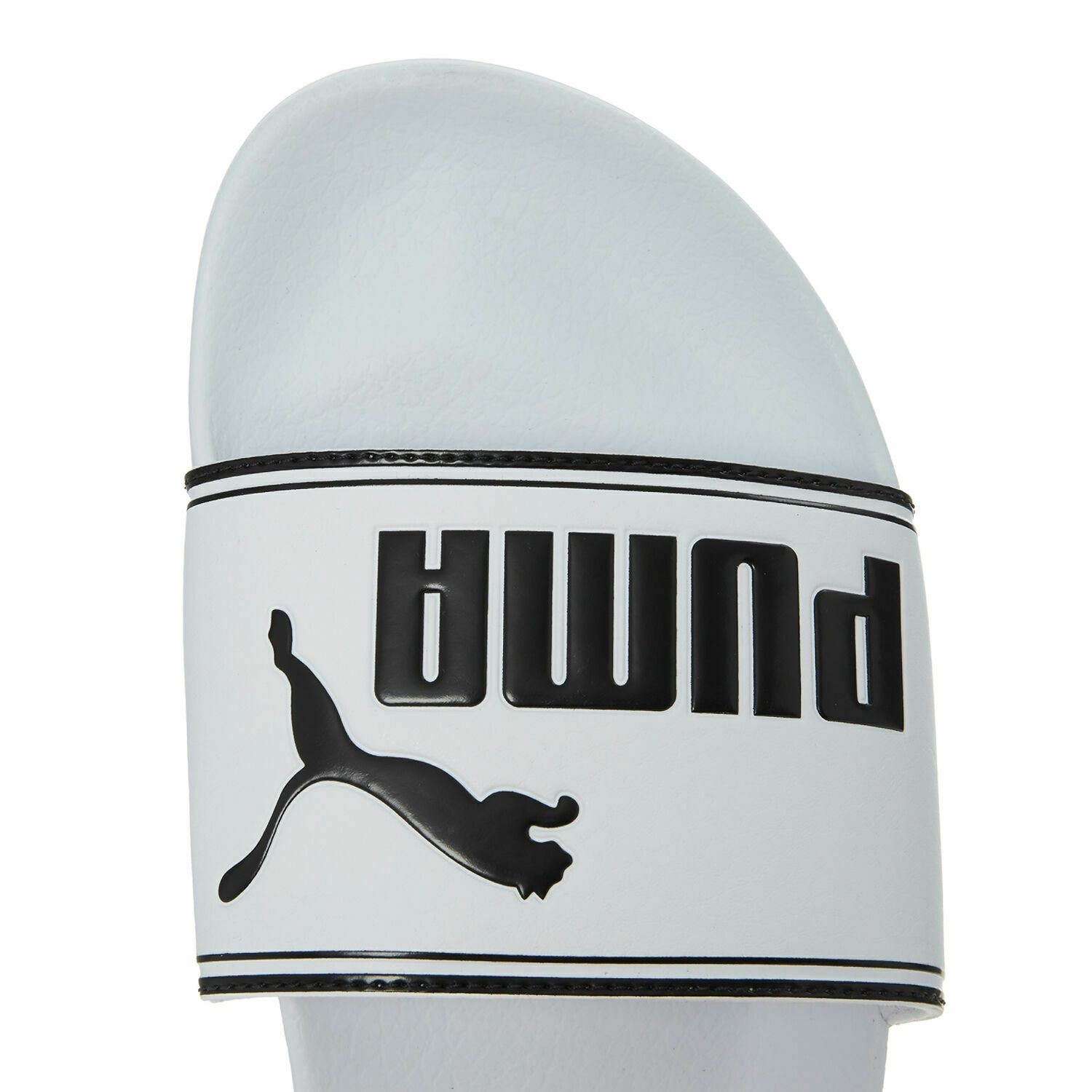 PUMA - LEADCAT Women's Men's White & Black Logo Sliders, Sandals, size UK 6