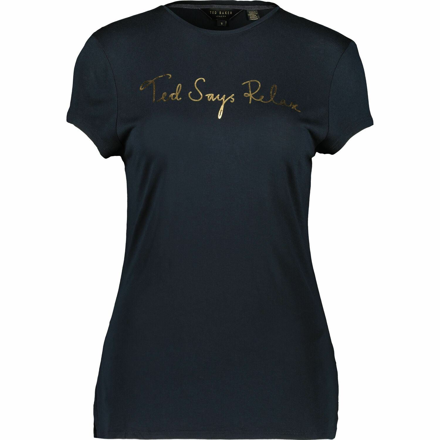 Women's Ted Baker Navy Blue Relax T Shirt Ted Baker Size Small-Med T2 RRP £49