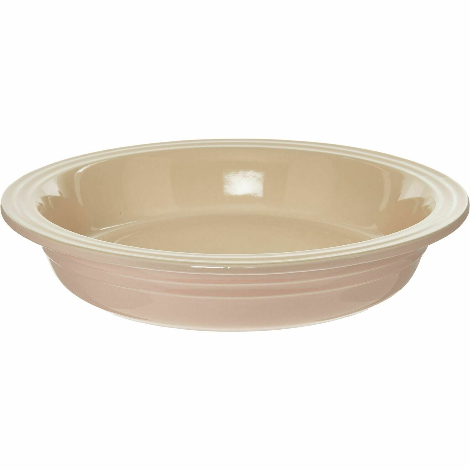 LE CREUSET Milky Pink Round Baking Dish 26cm in diameter x 5.5cm deep *defects*