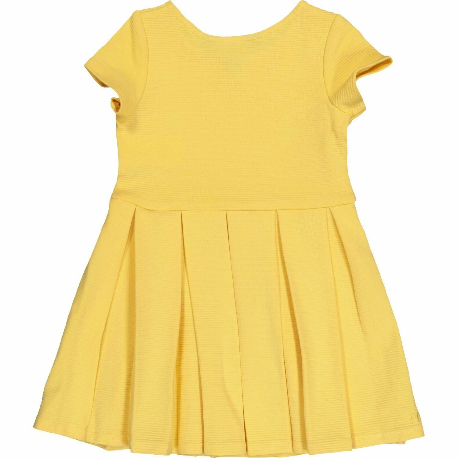 POLO RALPH LAUREN Girls' Yellow Rib Knit Skater Dress, size 6 years