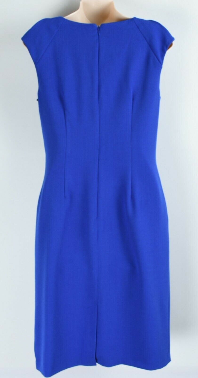 ADRIANNA PAPELL Women's Pleated Side Wrap Dress, Cobalt Blue, size UK 8