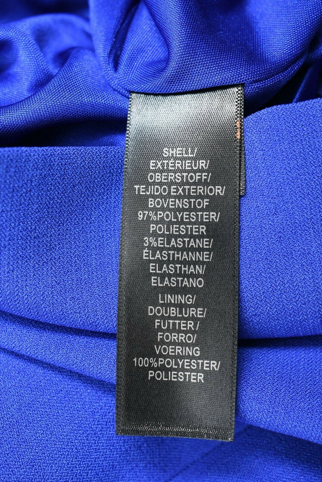 ADRIANNA PAPELL Women's Pleated Side Wrap Dress, Cobalt Blue, size UK 8