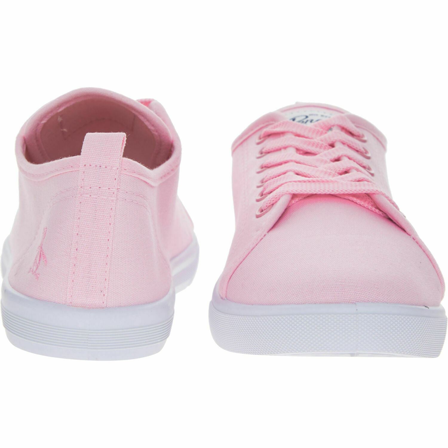 PENGUIN Womenâs STEPHANIE Pink Canvas Trainers, size UK 6 / EU 39