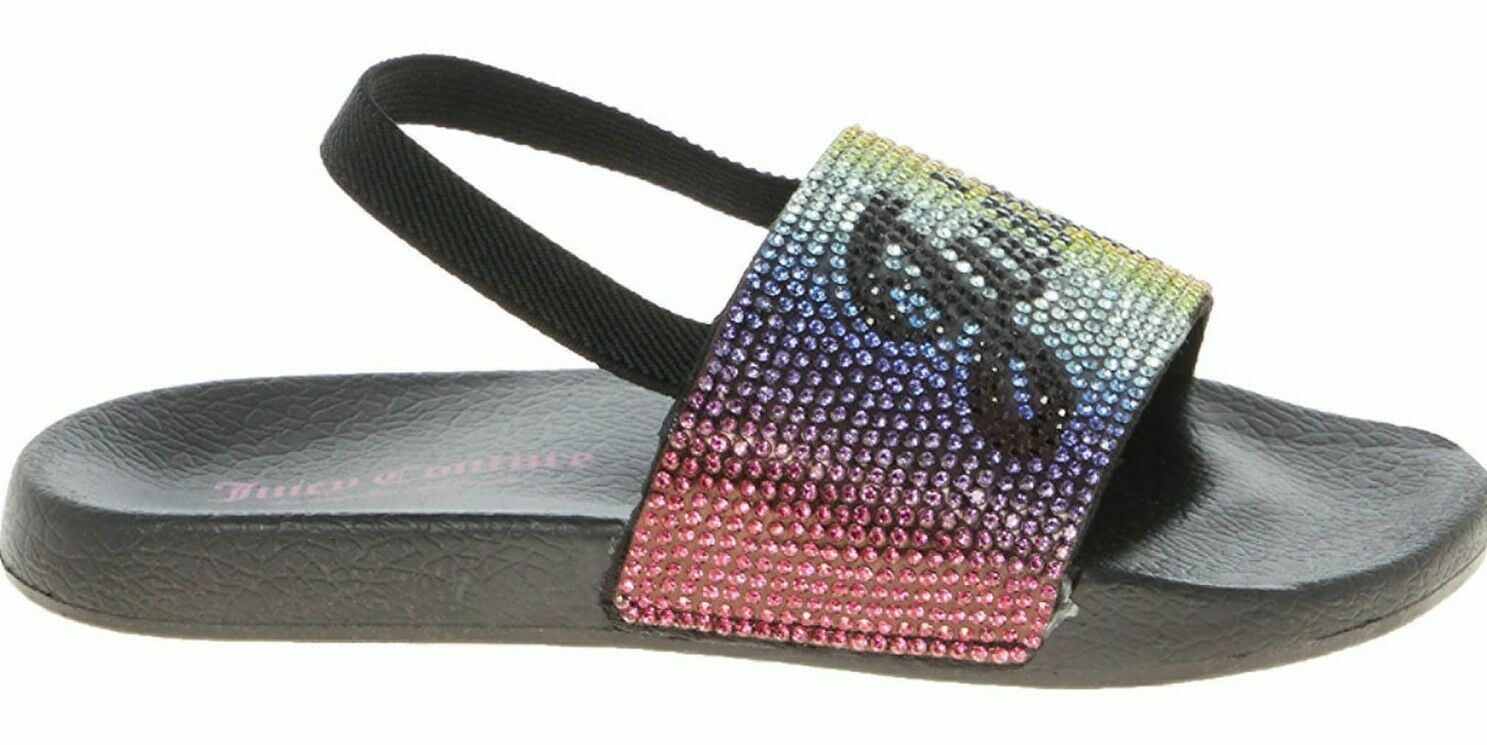 JUICY COUTURE Baby Girls LIL CANYON LAKE Slingback Sliders Sandals UK infant 5.5