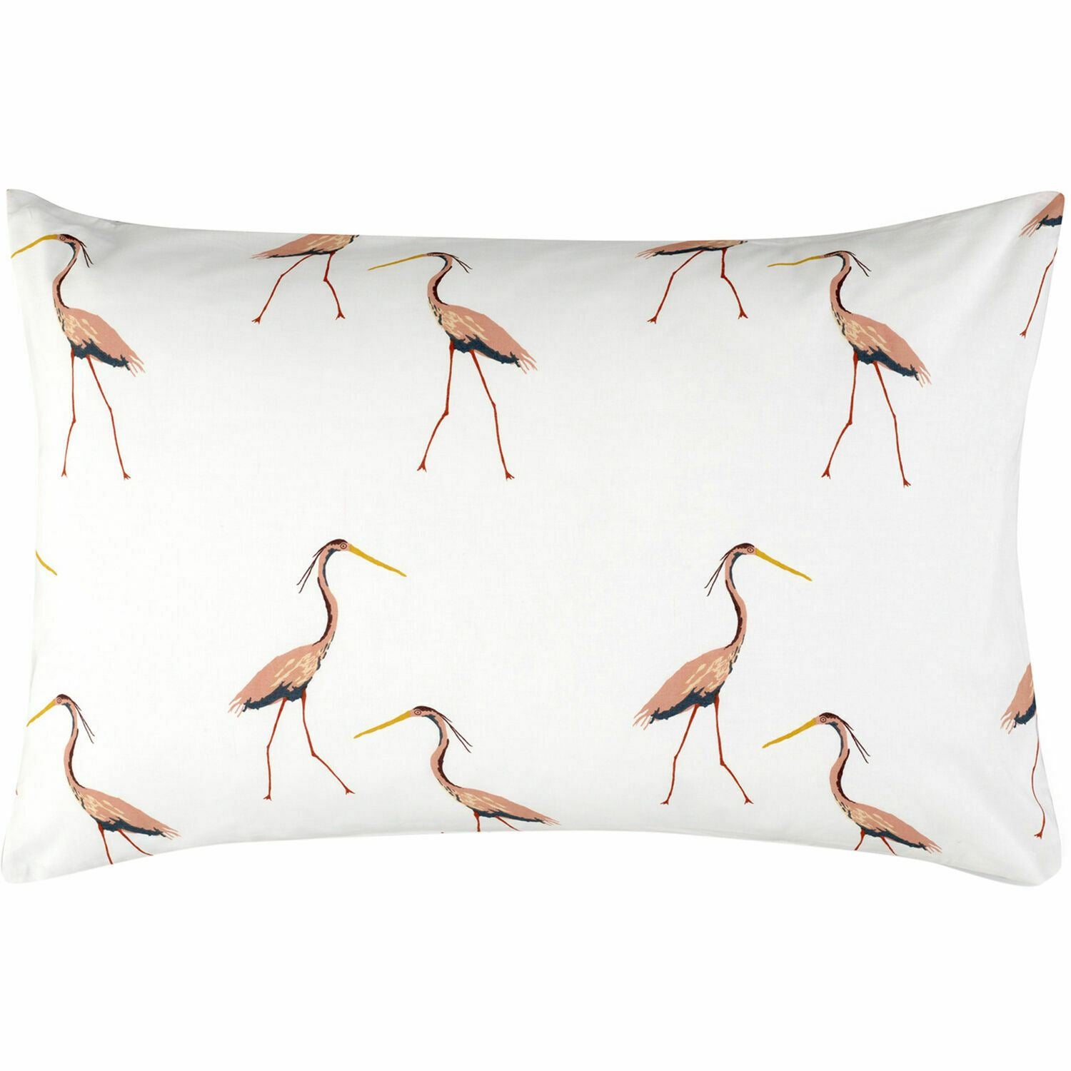 EMILY BOND Double Duvet Cover Set, White/Crane Print