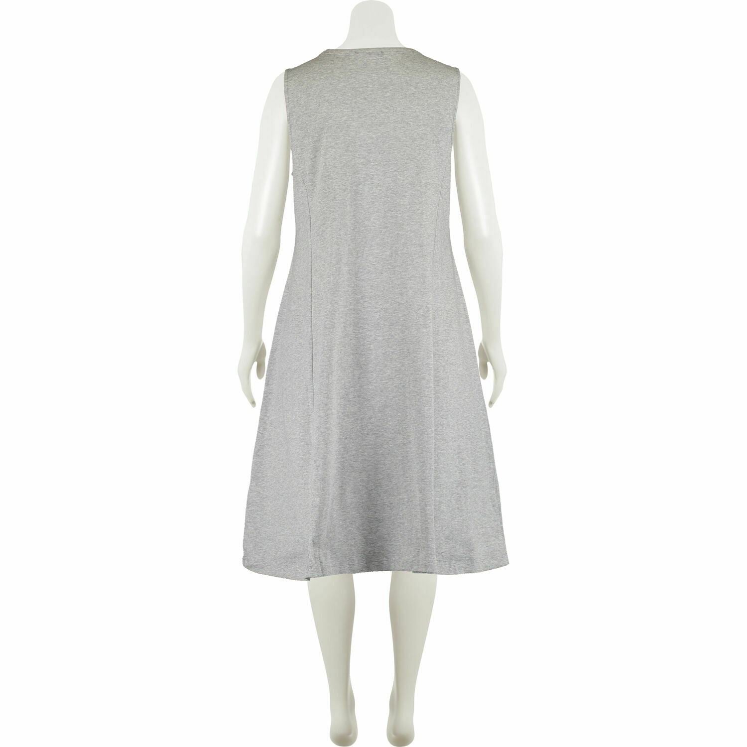 DKNY Women's Grey Marl Sleeveless Jersey Dress, size UK 10