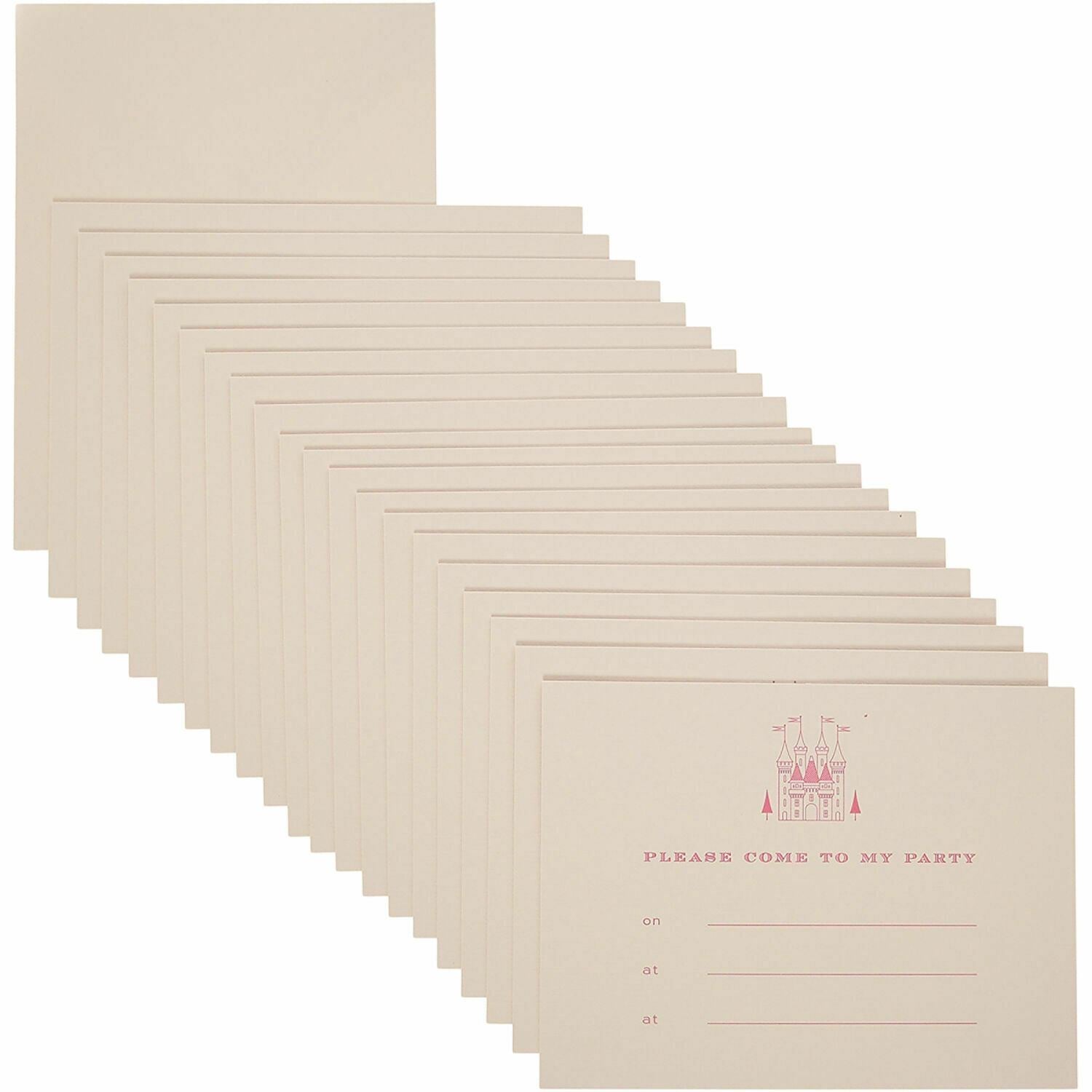 SMYTHSON Premium Girls' Princess Castle Party Invites Invitation Cards Set 20pc
