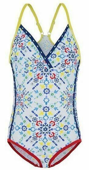 Platypus Australia Girls UPF50+ Kaleidoscope Race Swimsuit size 3 y to 4 years