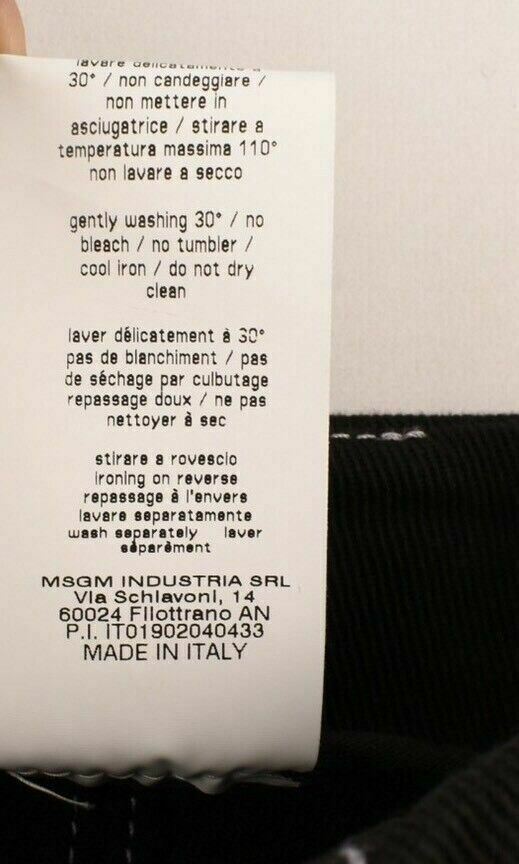 MSGM Women's High Waisted Denim Shorts, Black, size UK 6 / IT 38