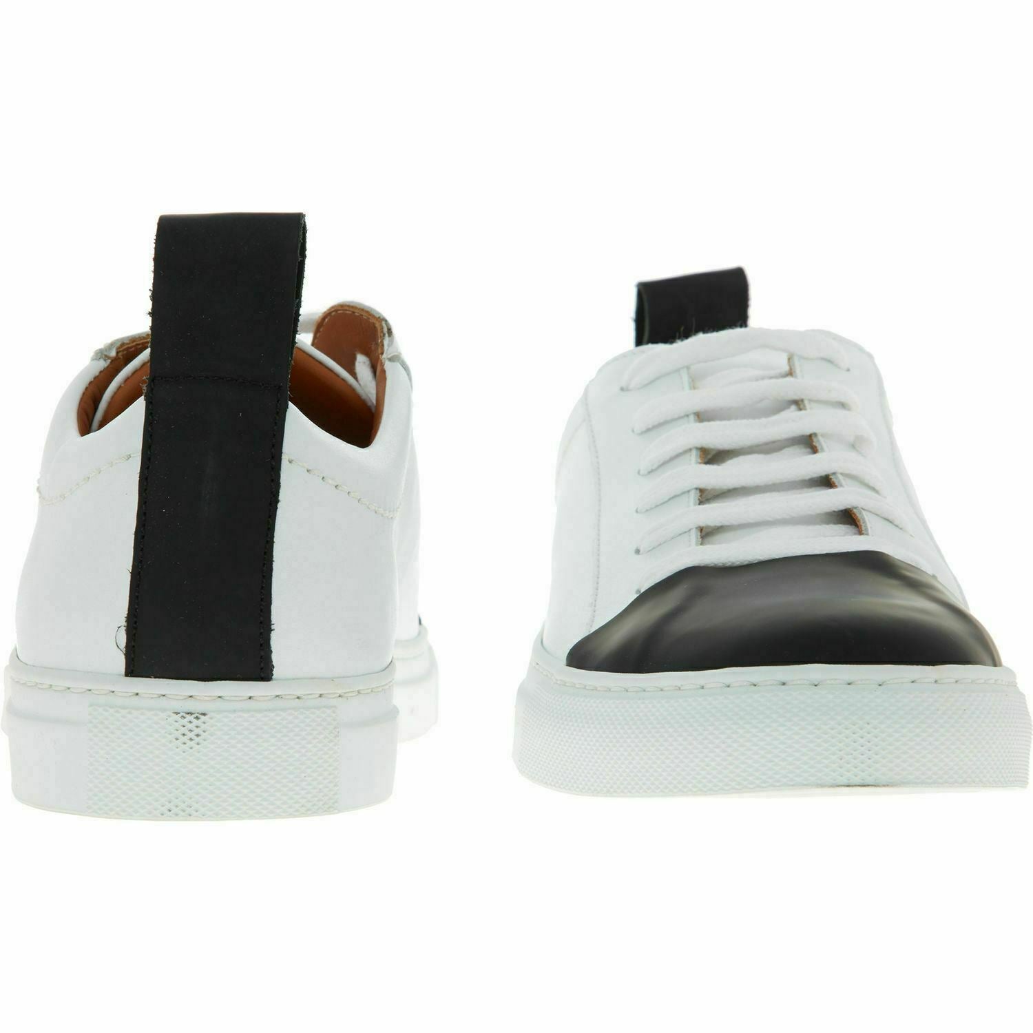 JOSEPH Women's MURRAY Sahara Calf Leather Trainers Sneakers B/White UK 4 RRP£295
