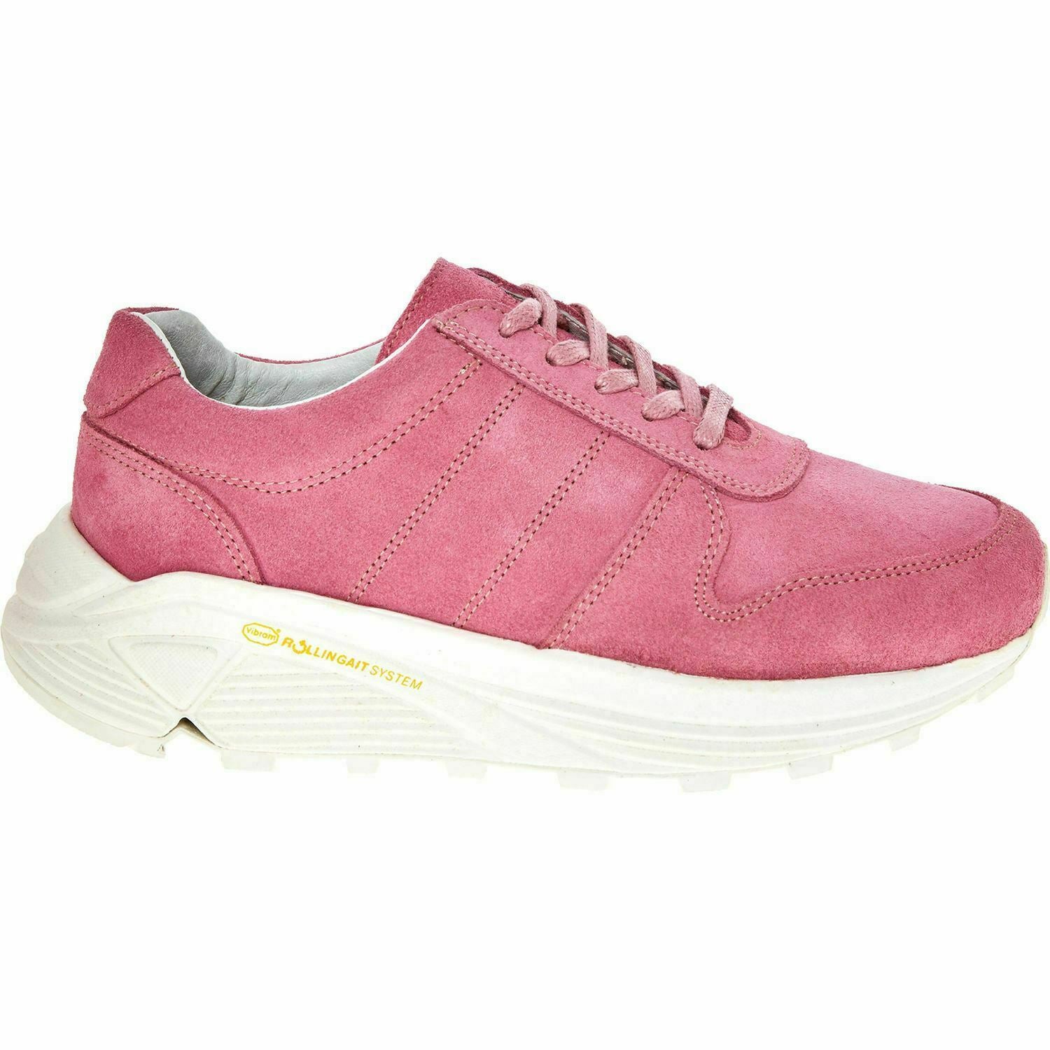 GARMENT PROJECT Women's RUNNER Pink Suede Leather Trainers, size UK 4