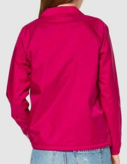 Vans Women's THANKS COACH Lightweight Logo Jacket Coat, Cerise, size Small