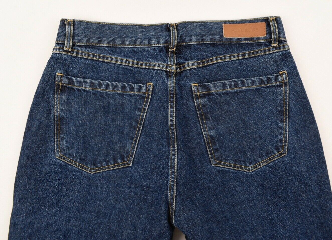 PAUL & JOE Women's FLAIRSOU Blue Frayed Hem Straight Leg Jeans, size W29