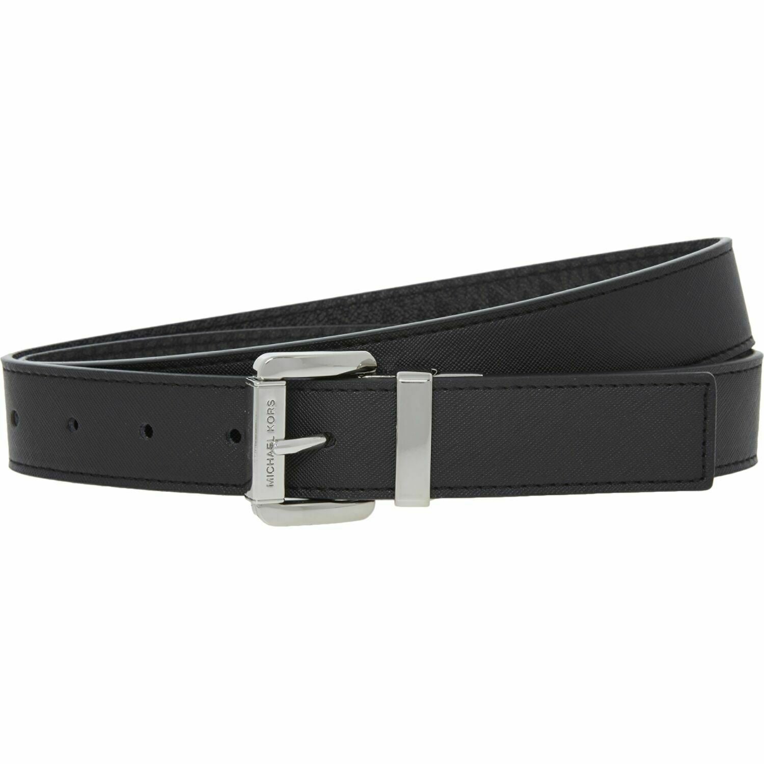 MICHAEL KORS Women's REVERSIBLE Belt, Black/Monogram, size LARGE