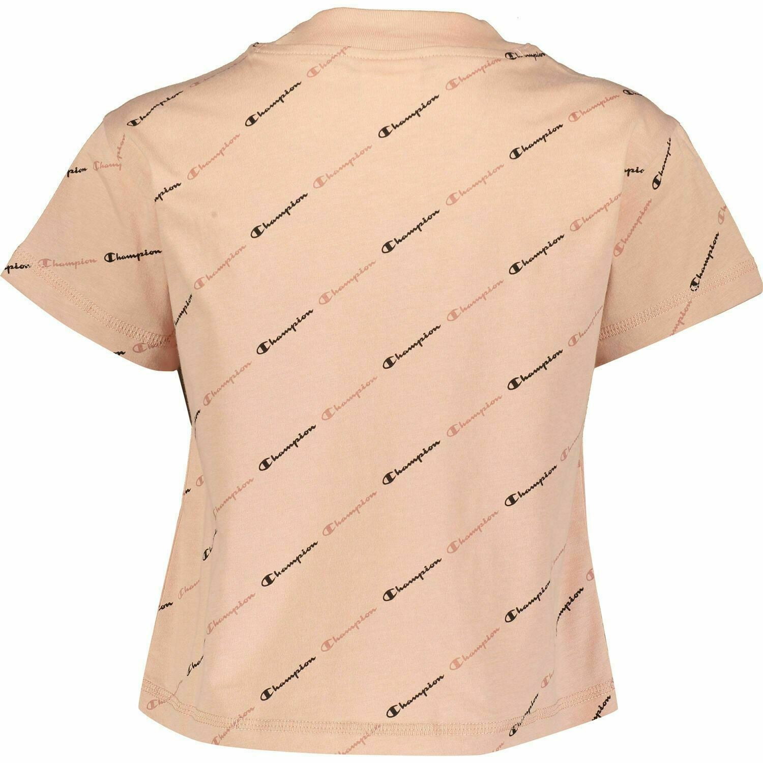 CHAMPION Girls' Kids' Blush Pink Logo Print Crop T-shirt, size 7 years