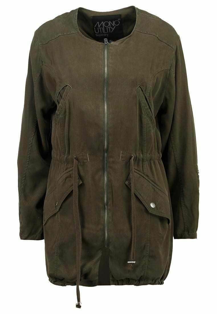 SUPERDRY Women's LUXE Khaki Utility Parka Coat size XS & size S