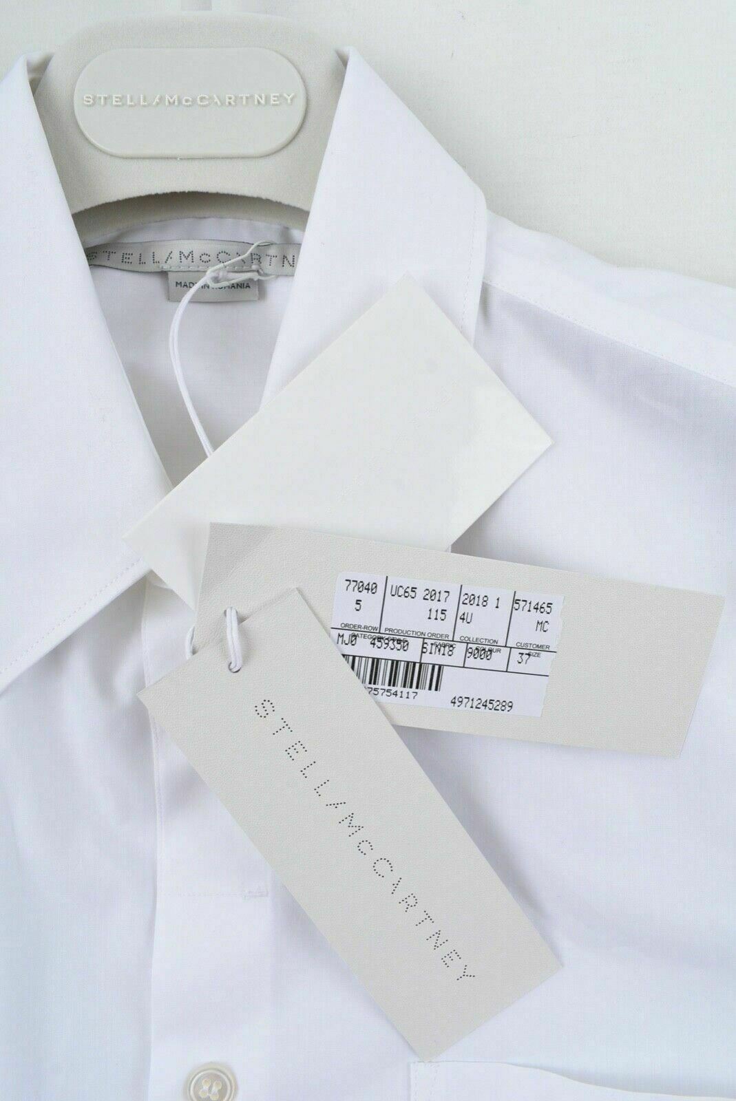 STELLA MCCARTNEY Men's White Long Sleeve Shirt size collar 14.5" IT 37