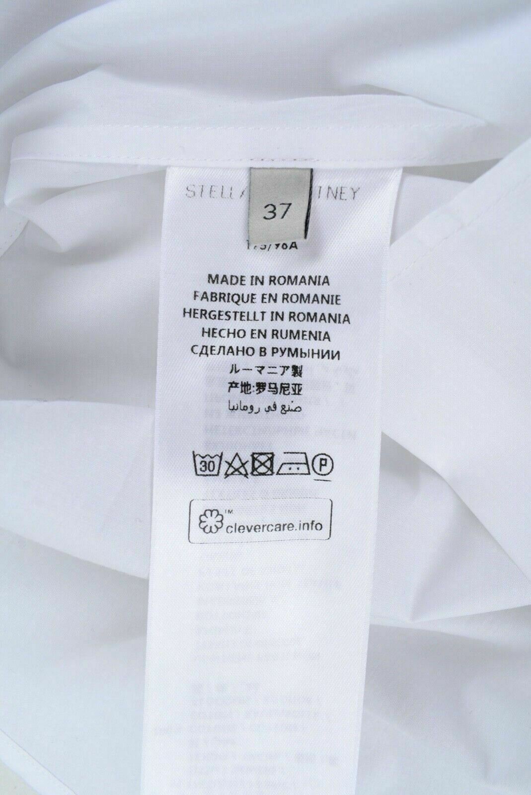 STELLA MCCARTNEY Men's White Long Sleeve Shirt size collar 14.5" IT 37