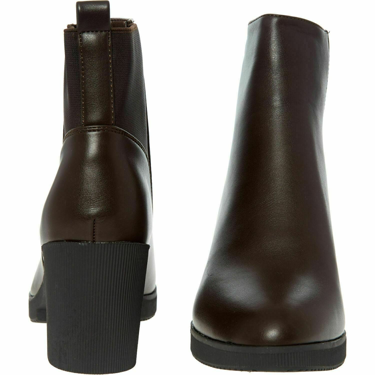 KYLIE CRAZY SHOES Women's Heeled Chelsea Boots, Maroon Brown, size UK 7 / EU 40