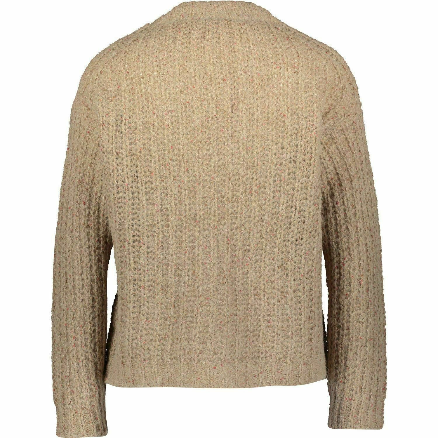 BARTOLINI Women's Knitted Cropped Jumper, Brown with Pink Speckles, size L