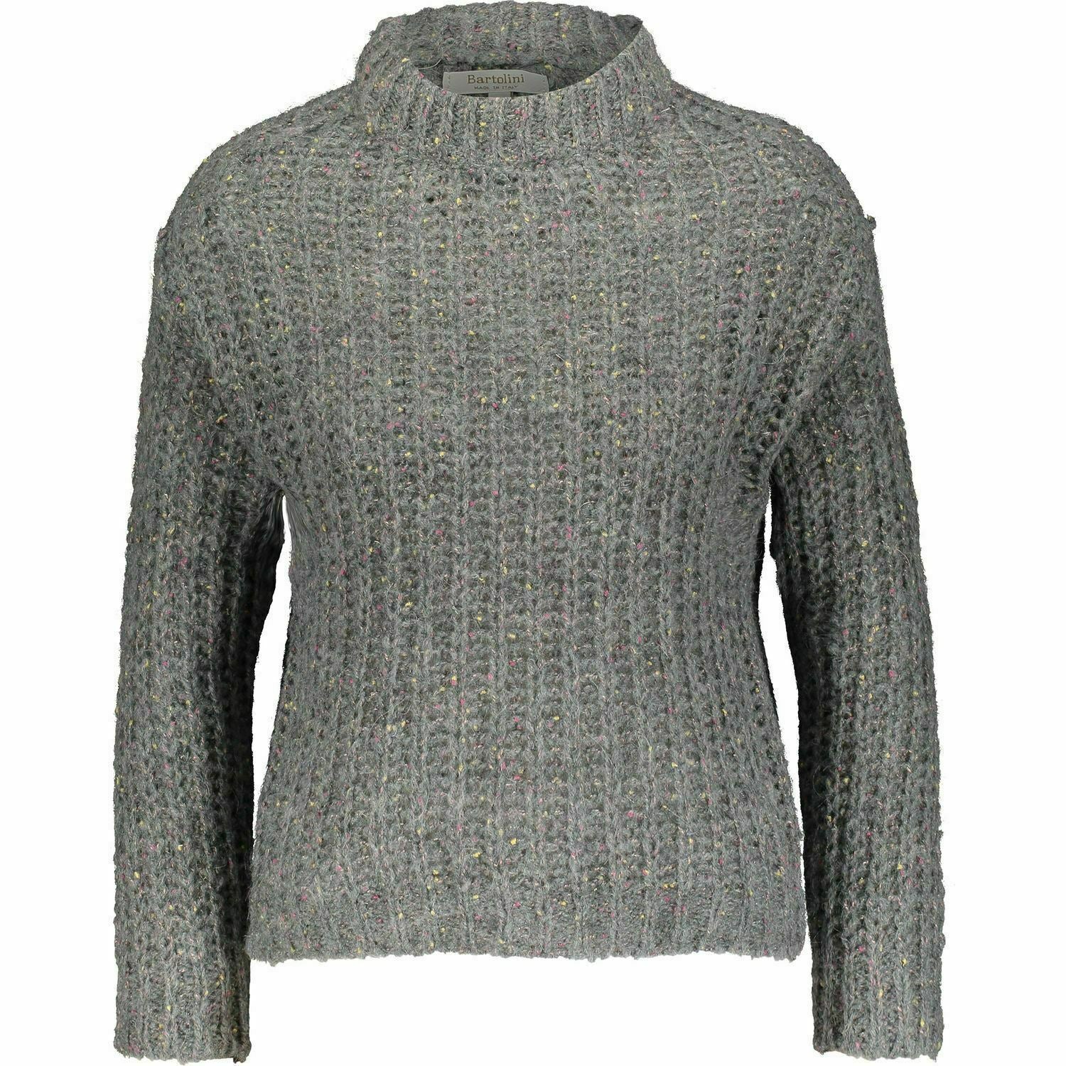 BARTOLINI Women's Chunky Knit Jumper, Grey/Speckled, size L