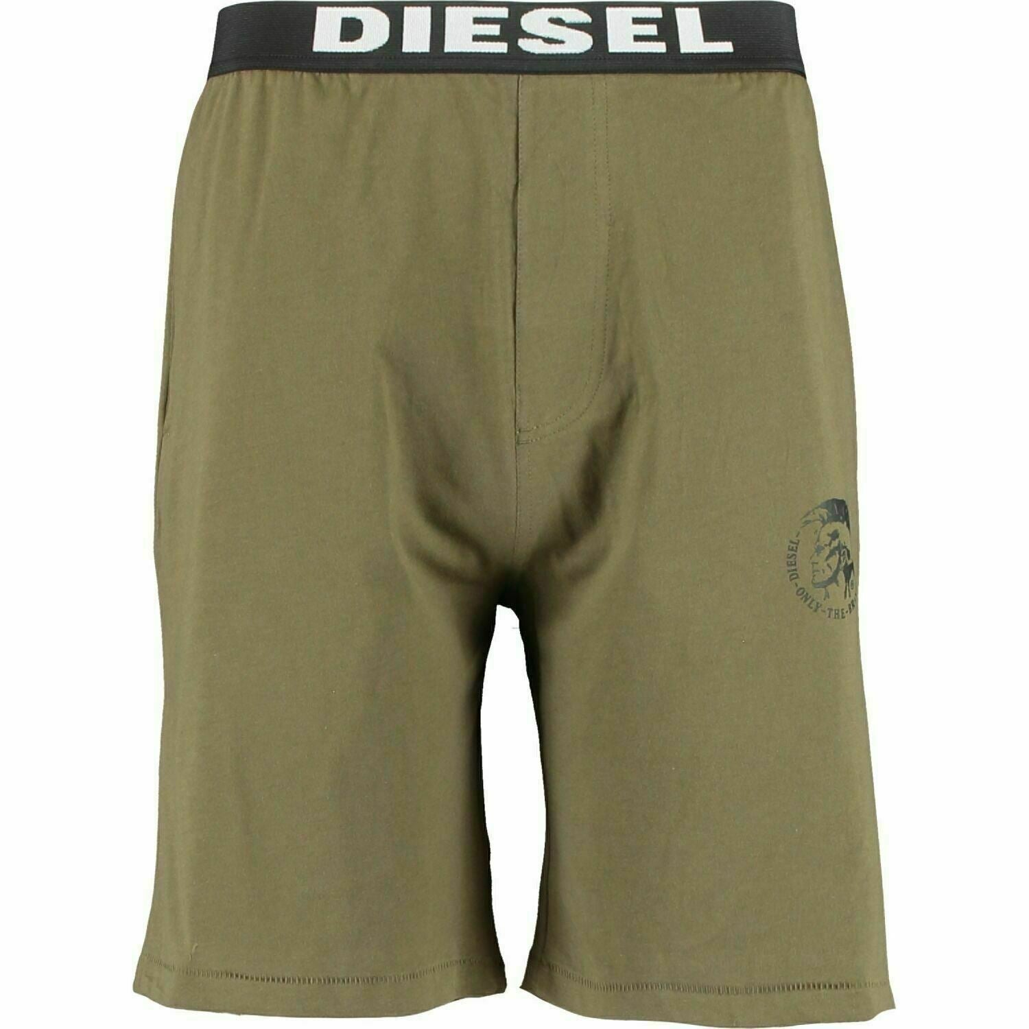 DIESEL Men's TOM Lounge Shorts, Khaki Green, size SMALL