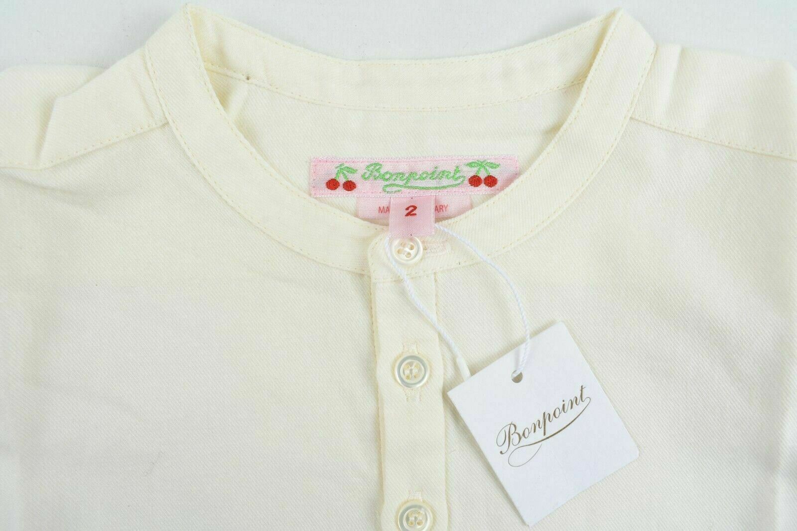 BONPOINT Baby Girls' POLLISON Cream Tunic Top, size 2 years