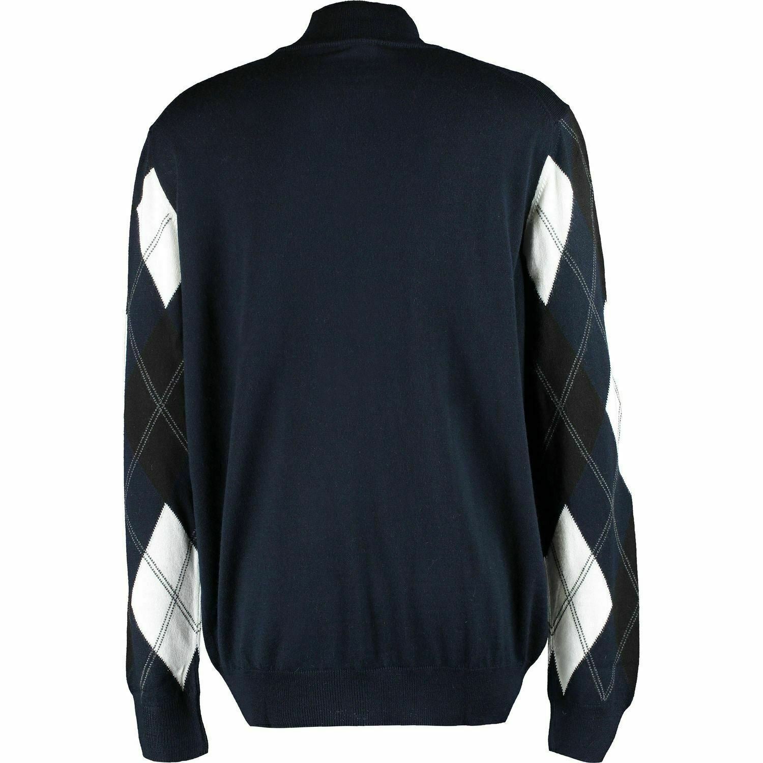 LYLE & SCOTT GOLF Men's TIRRAN Wool Blend 1/4 Zip Jumper, Navy Blue, size SMALL