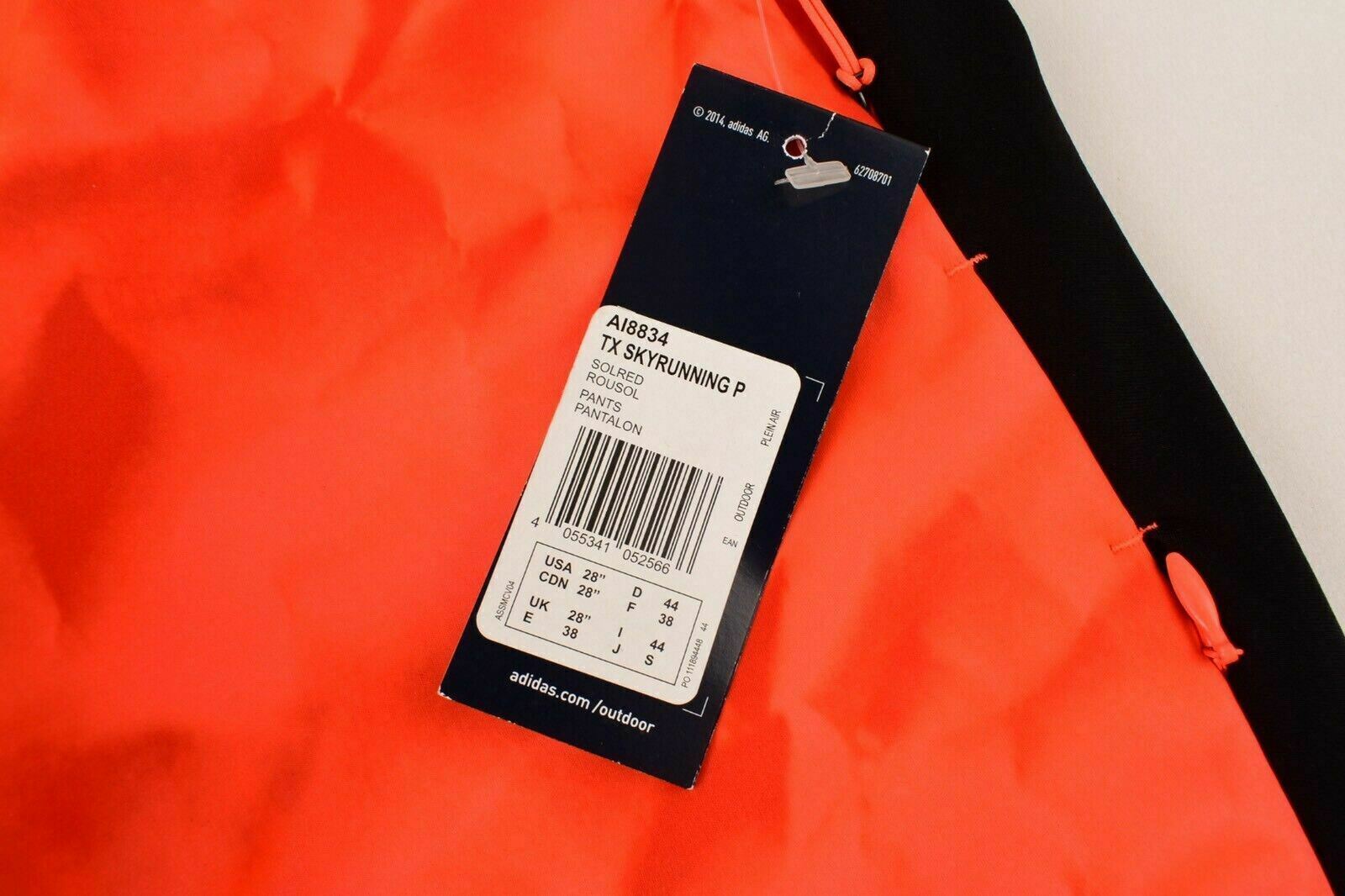 ADIDAS PERFORMANCE Men's TX SKYRUNNING Trousers Pants Black/Neon Red W28 W34 W36