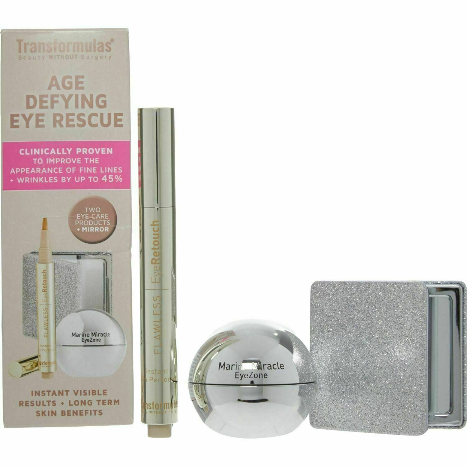 TRANSFORMULAS Age Defying Eye Rescue Set Mirror & 2 Creams, RRP £56