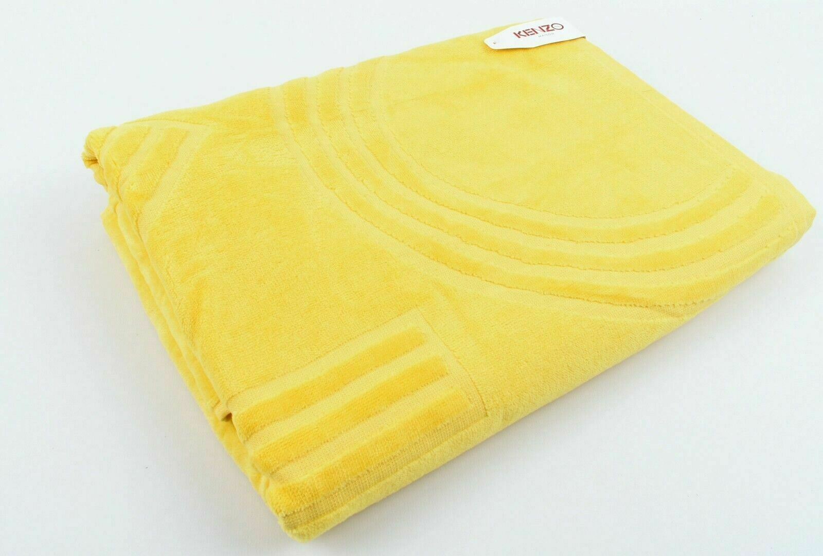 KENZO Yellow Combed Cotton Bath Towel, 80x150cm