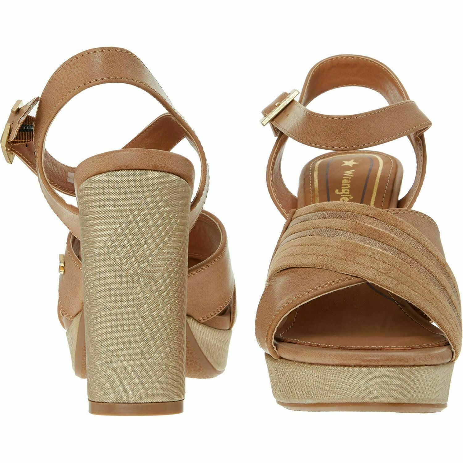 WRANGLER Women's THALIA BLONDIE Heels Sandals, Colour Sand, size UK 5